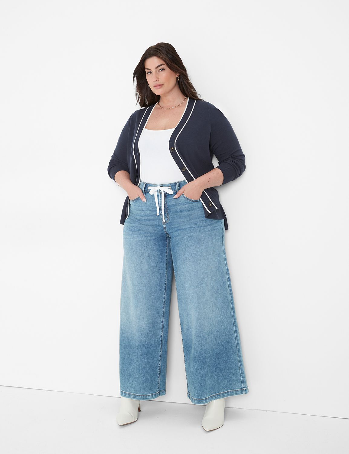 Lane bryant wide leg hot sale jeans