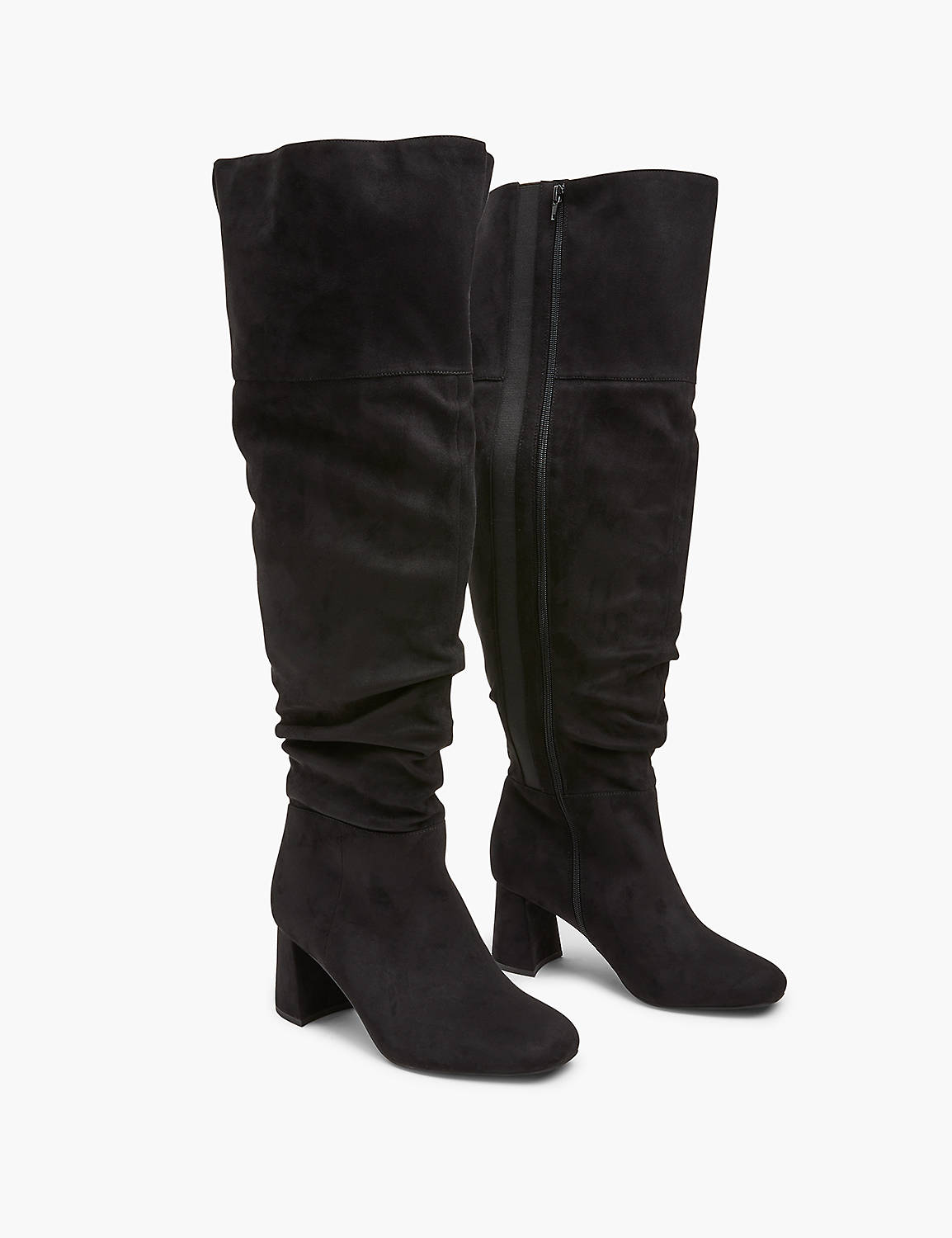 lane bryant dream cloud faux-suede over-the-knee boot 8w black