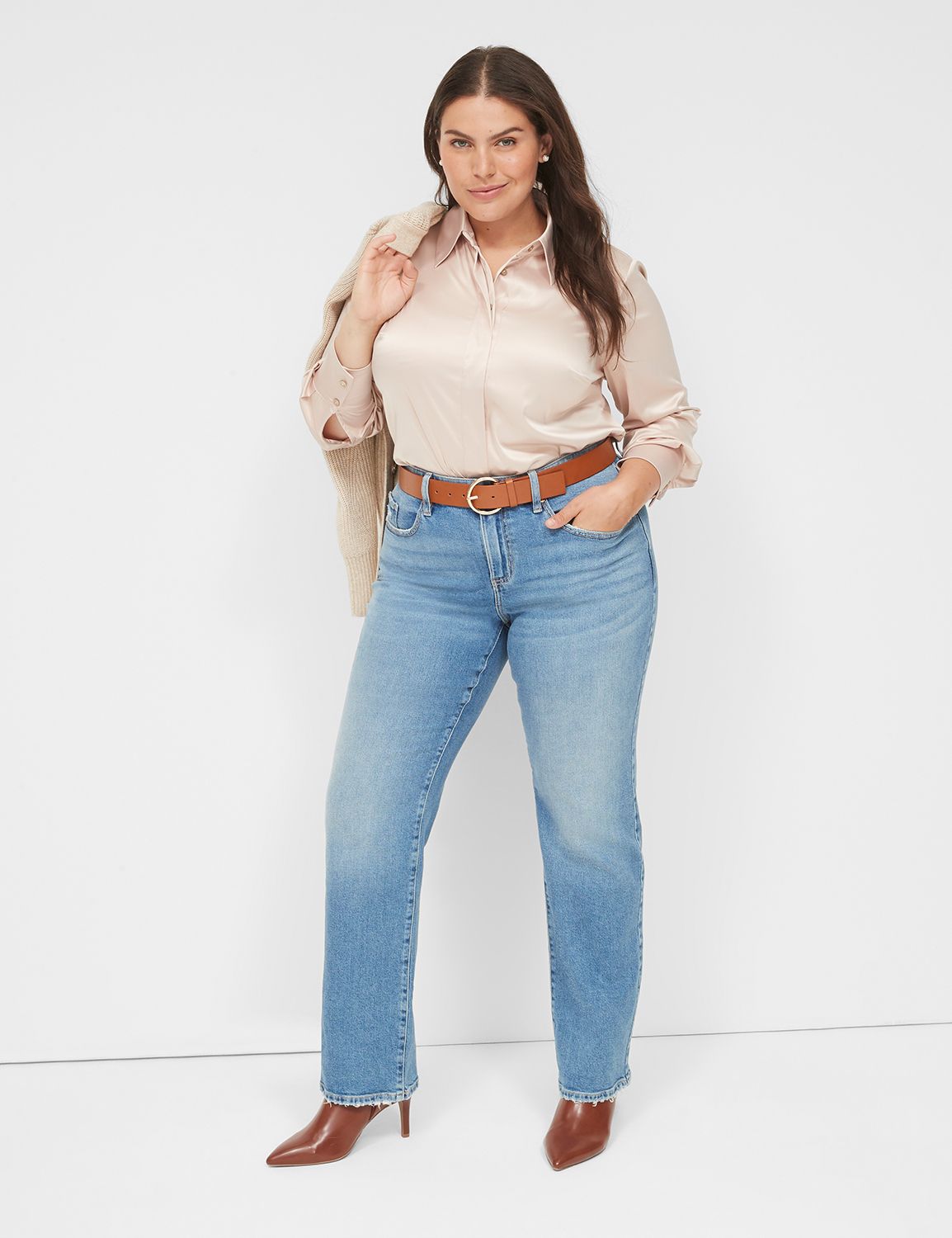 Lane bryant straight leg hot sale jeans