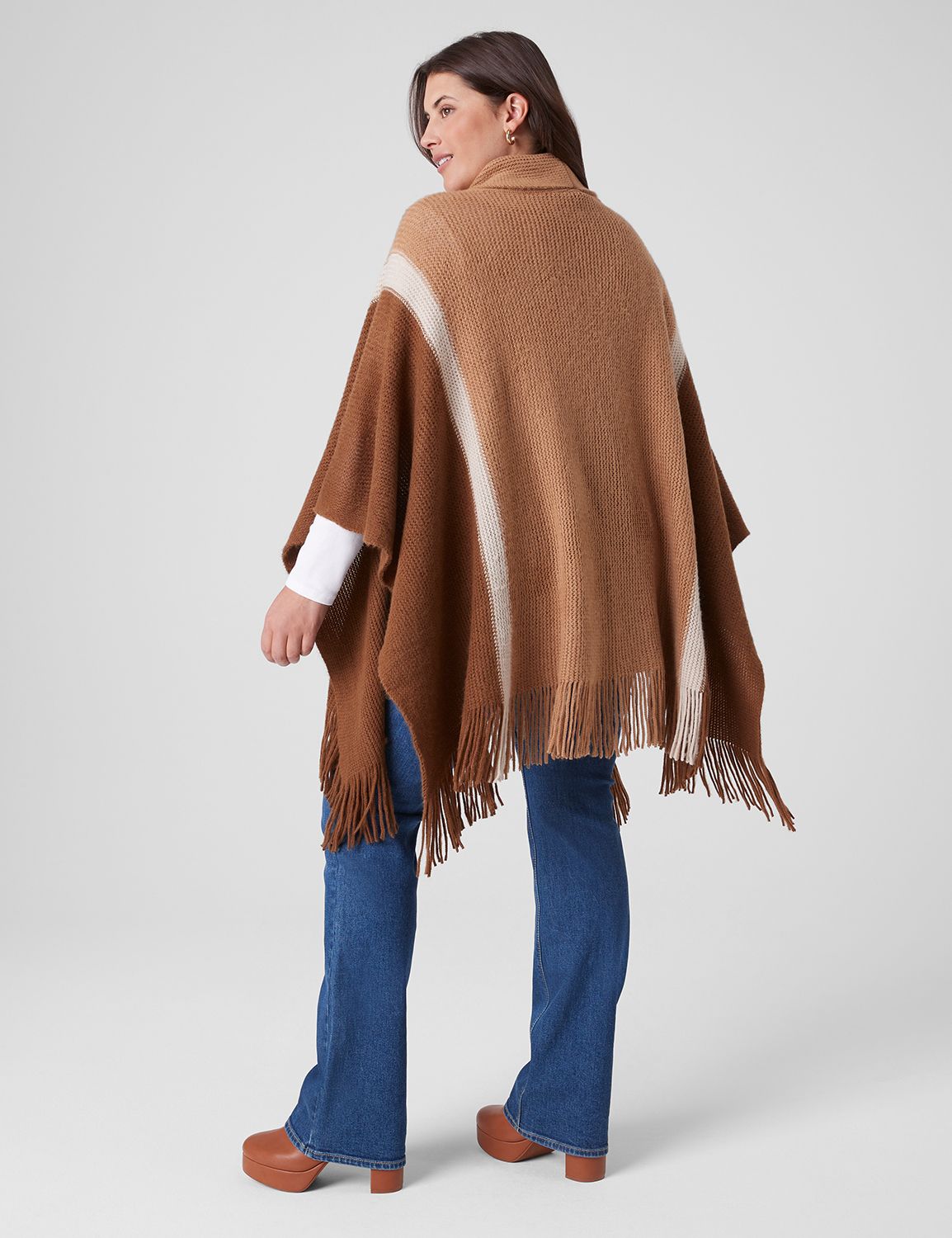 COLORBLOCK FRINGE HEM OVERPIECE | LaneBryant