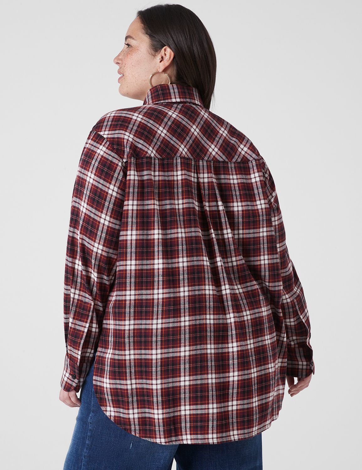 Classic Long Sleeve Button Down Pla Product Image 2