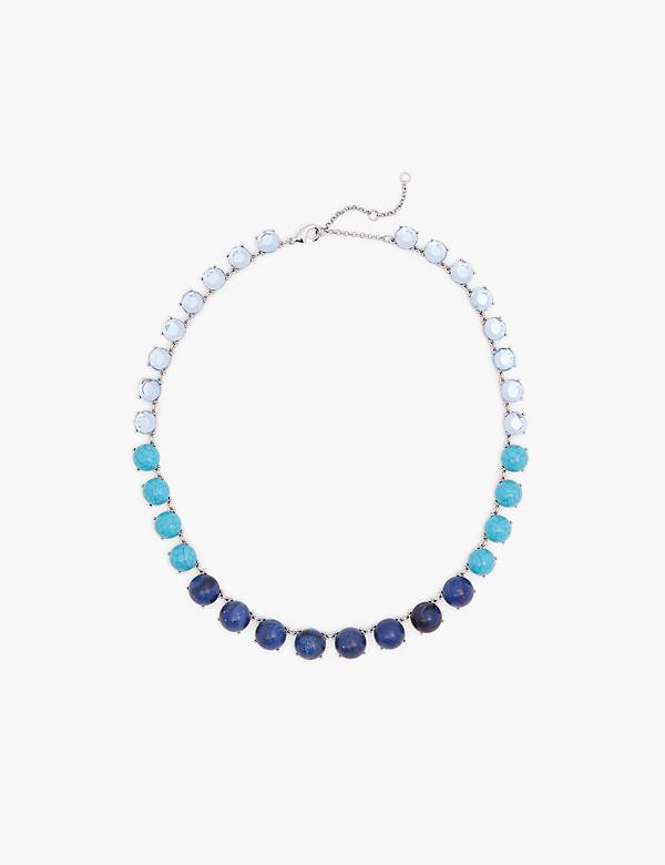 Blue Imitation Stone Necklace