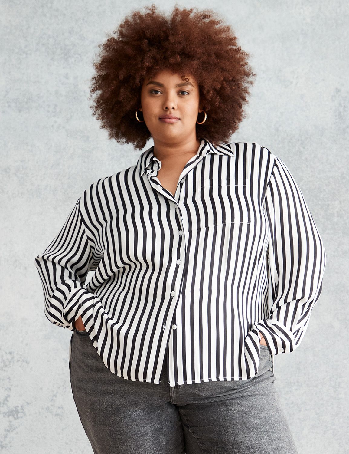 Lane bryant white hot sale button down shirt