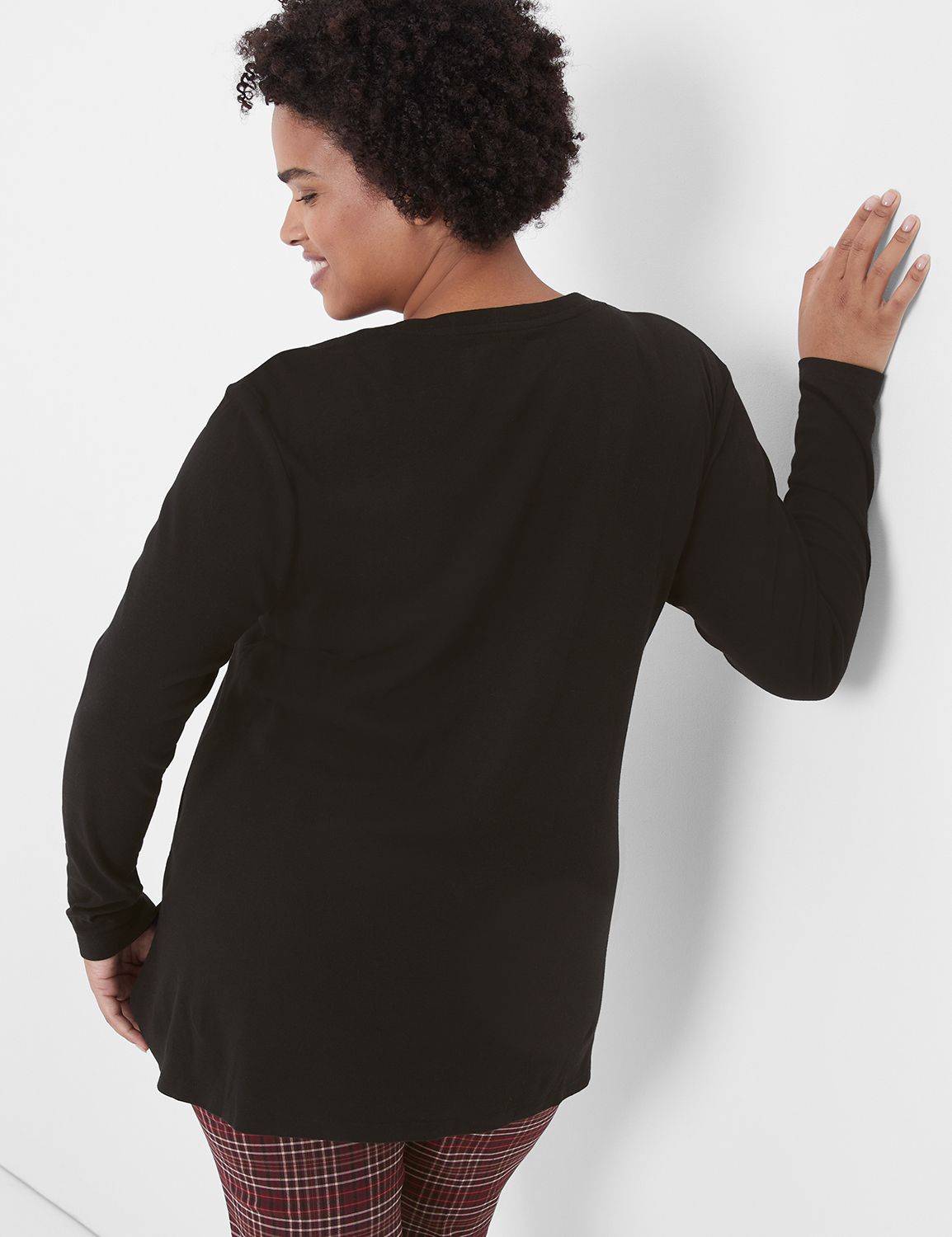 Classic Long-Sleeve V-Neck Tunic