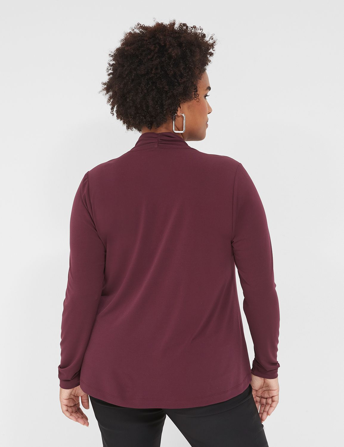 Clasi Contrast Trim Tie Neck Knit Top