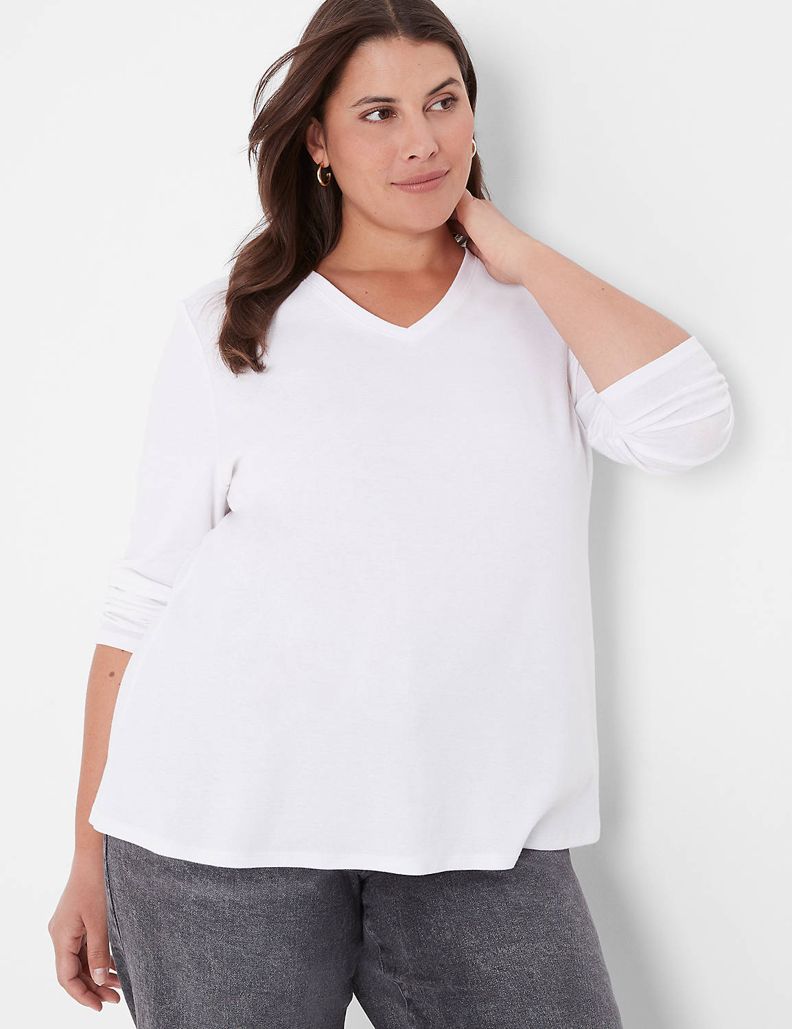 Classic LS V Neck Tee 1138413 Copy Product Image 1