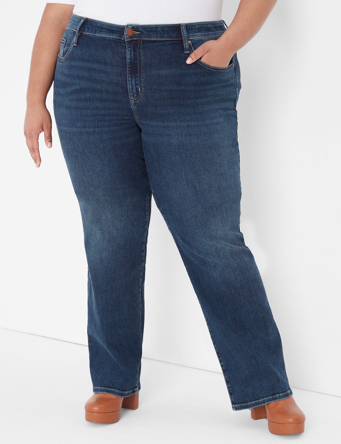 MID RISE RELAXED STRAIGHT- TINSEL | LaneBryant