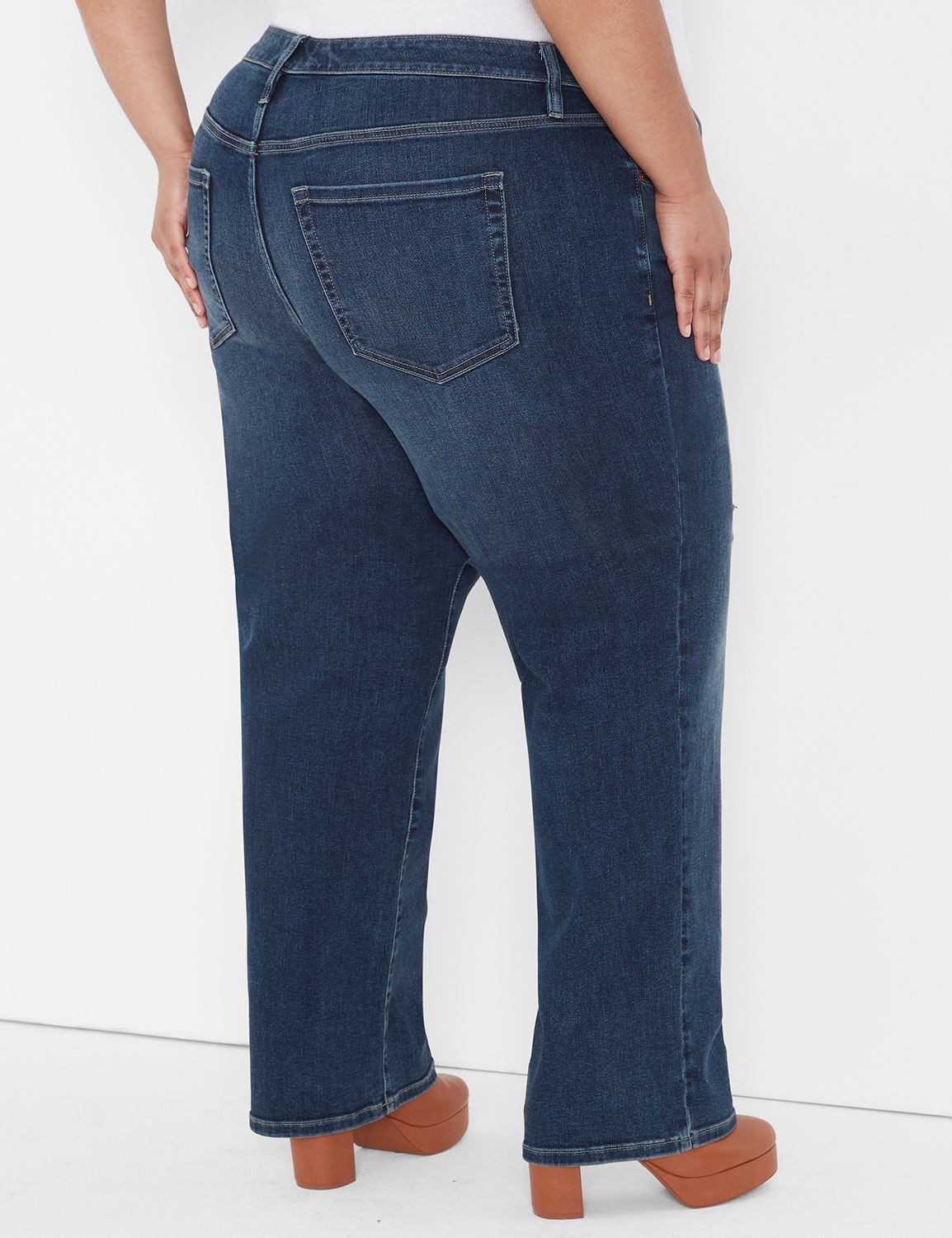 MID RISE RELAXED STRAIGHT- TINSEL | LaneBryant