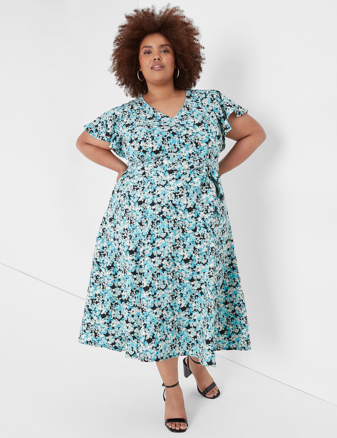 SS V NECK HI LOW MIDI LENA FASHION LaneBryant