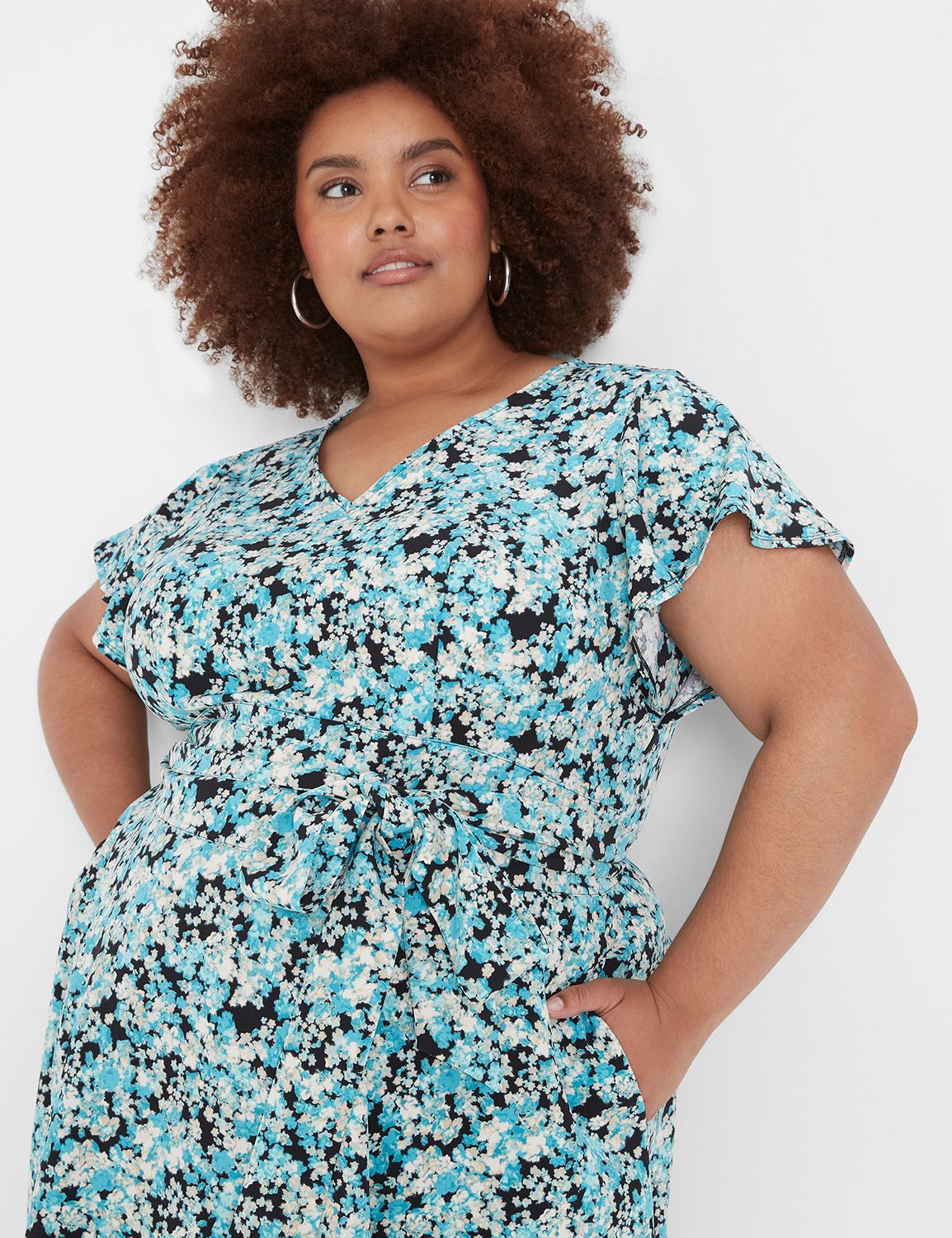 SS V NECK HI-LOW MIDI LENA FASHION Product Image 3