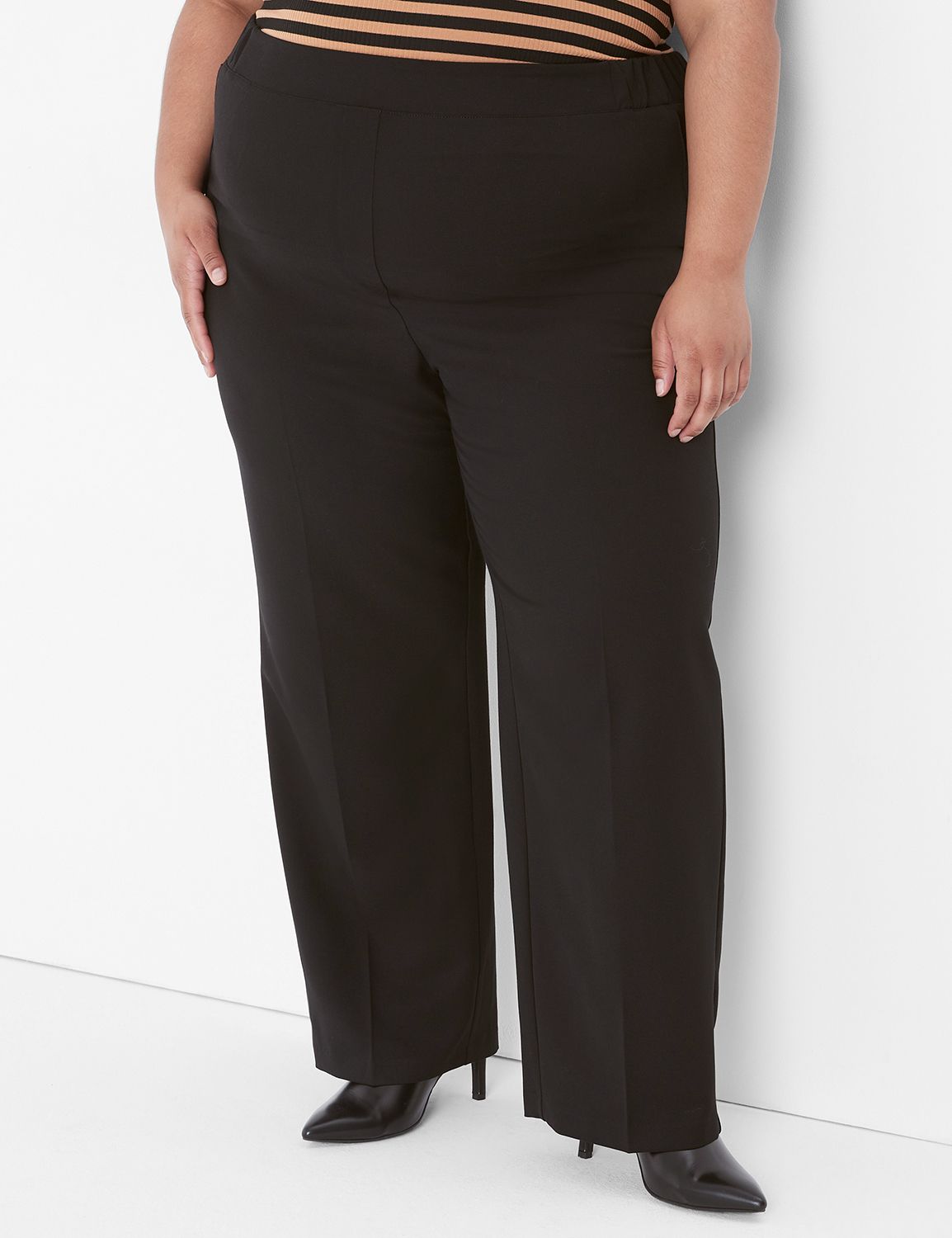 Pull-on Straight-leg Pants