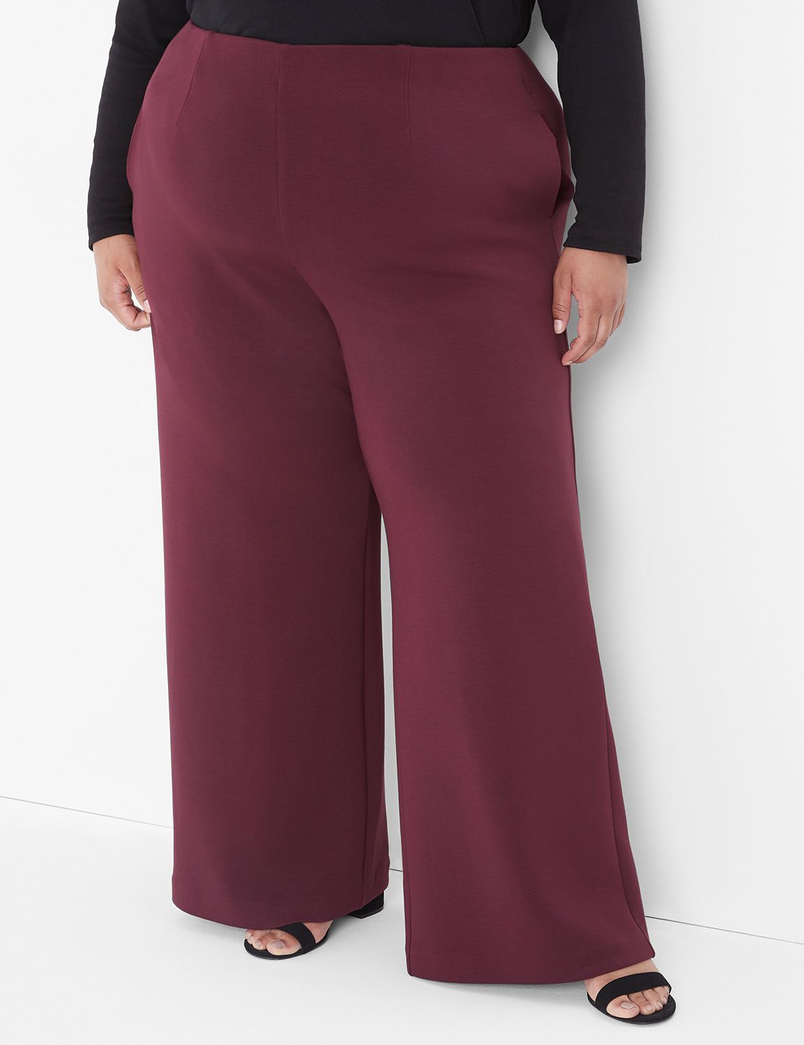 Women's Petite Step Hem Ponte Knit Pant