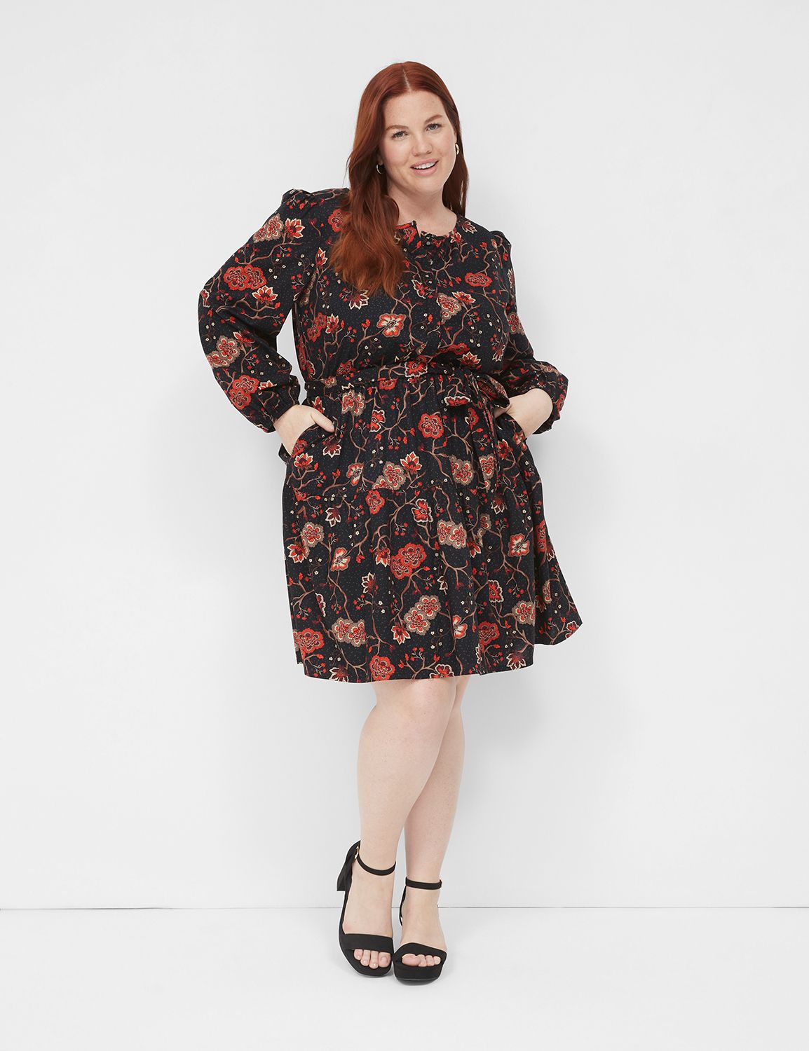 Lane bryant fit and flare sale dress