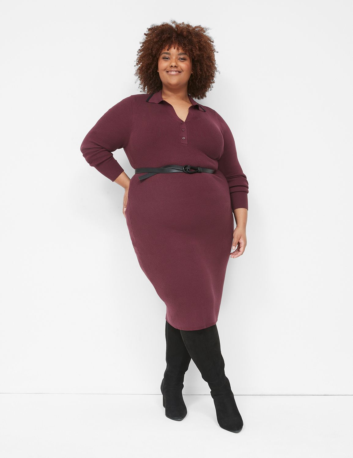 Plus Size Contrast Stitch Detail Leggings - Burgundy