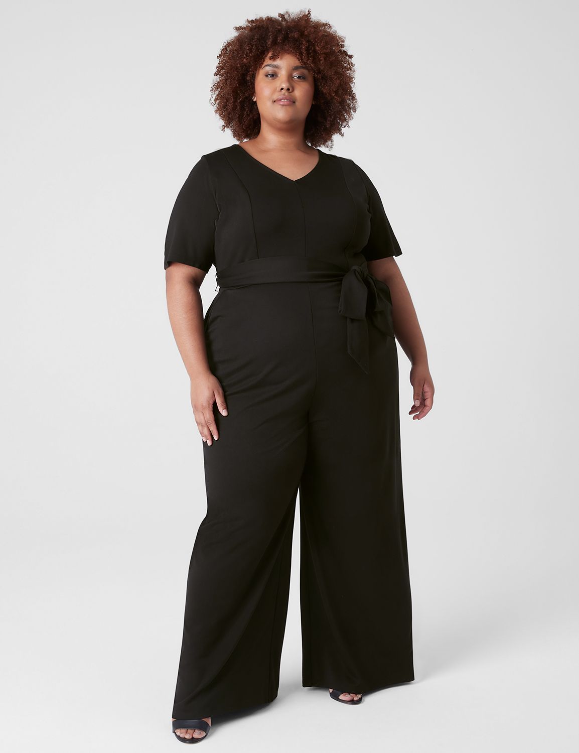 Lane bryant white store jumpsuit