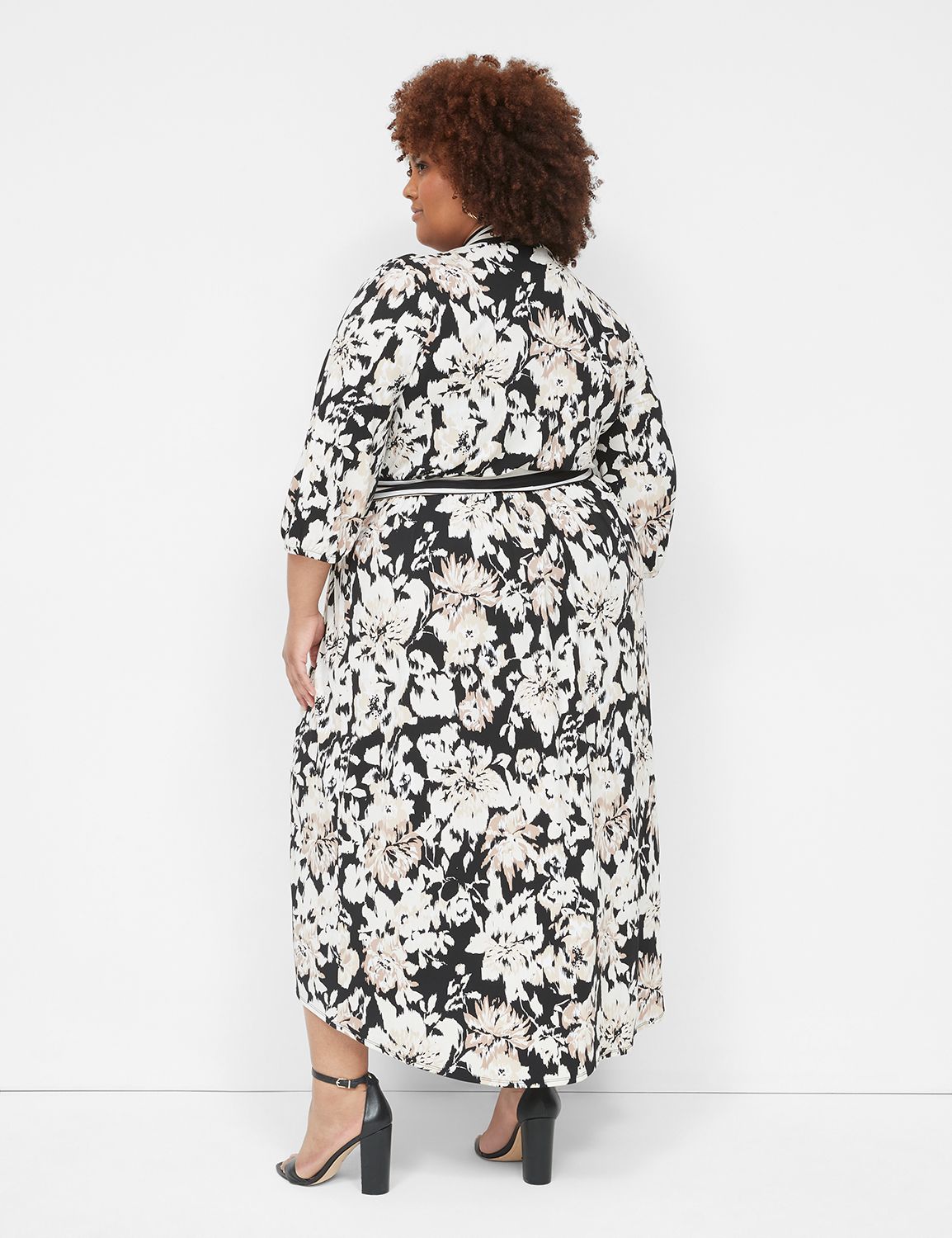 Surplice Belted Midi Dress | LaneBryant