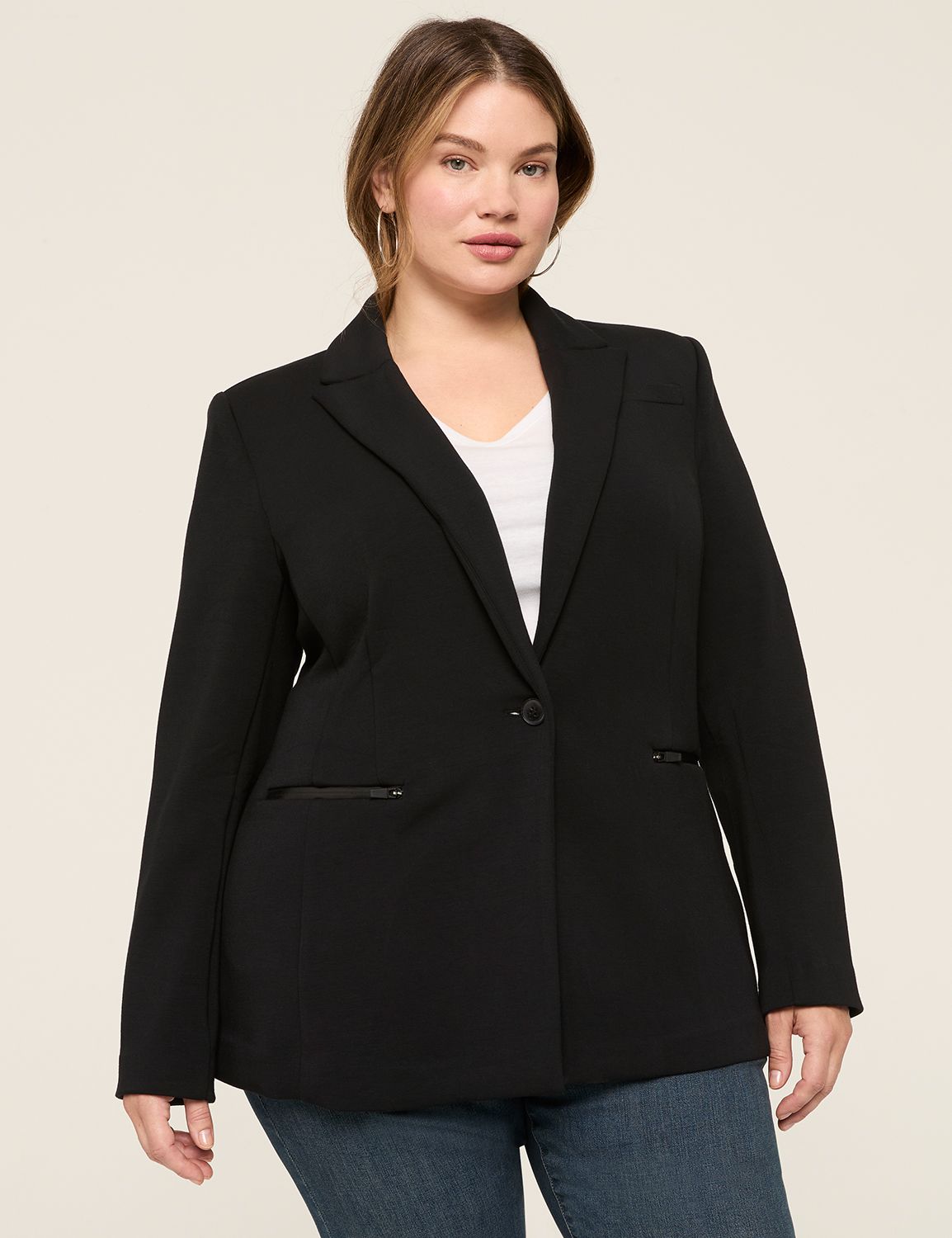 Journey Knit Blazer With Zipper Pocket