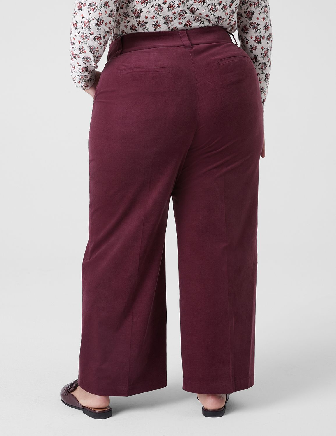 Plus Size High Rise Wide Leg Corduroy Pants