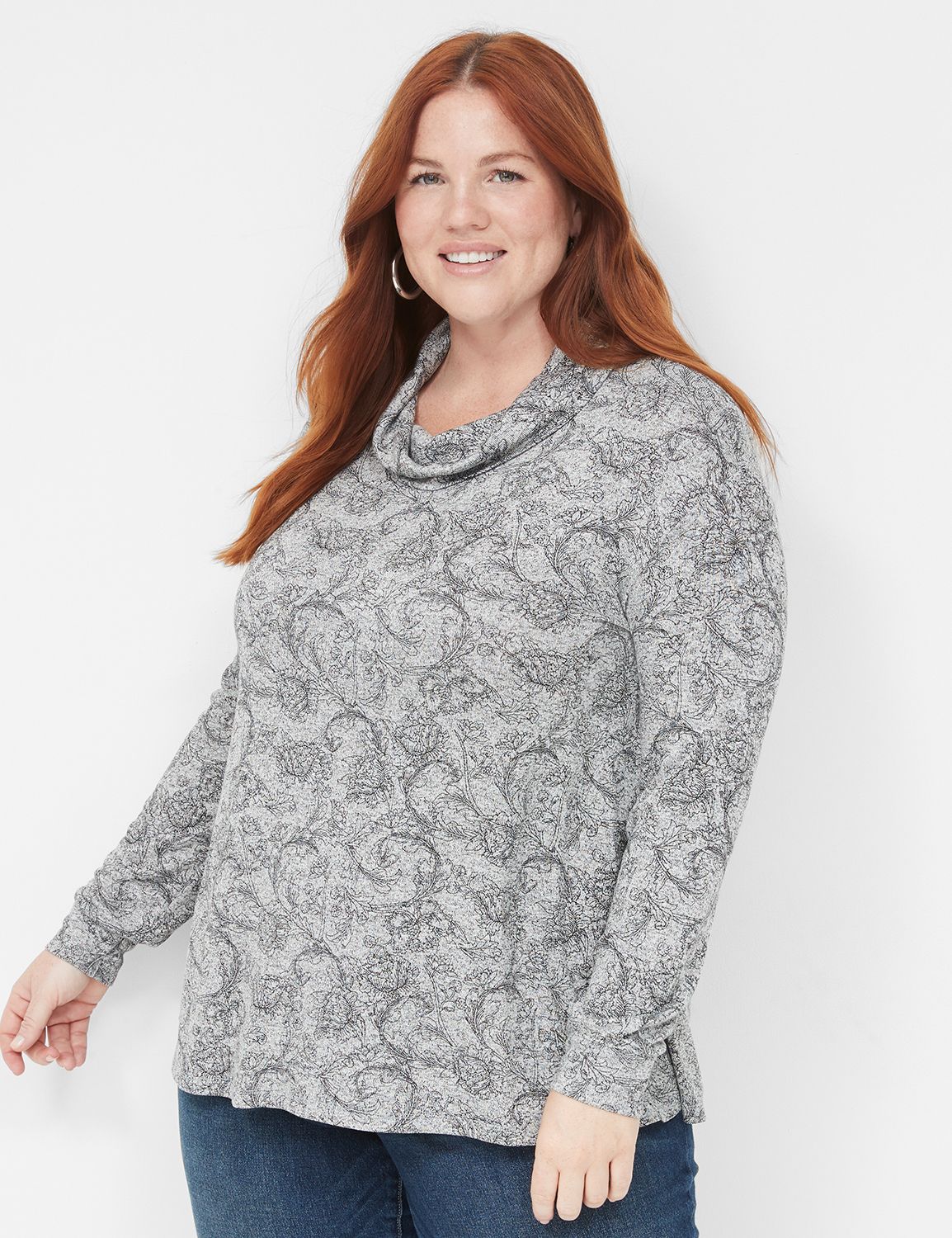 Cowl neck sweatshirt sales plus size