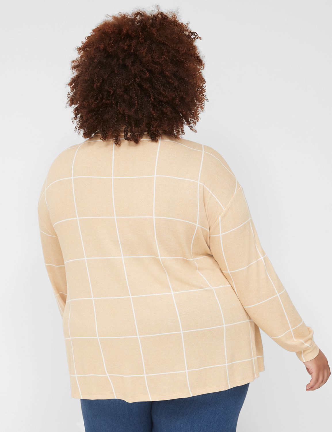 Relaxed Long-Sleeve Funnel-Neck Sweatshirt