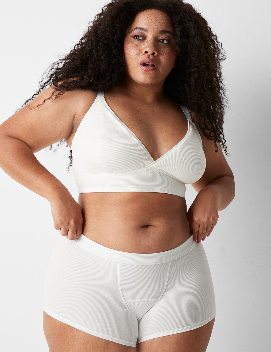 Rib Triangle Longline Bra 1138465 F Product Image 1