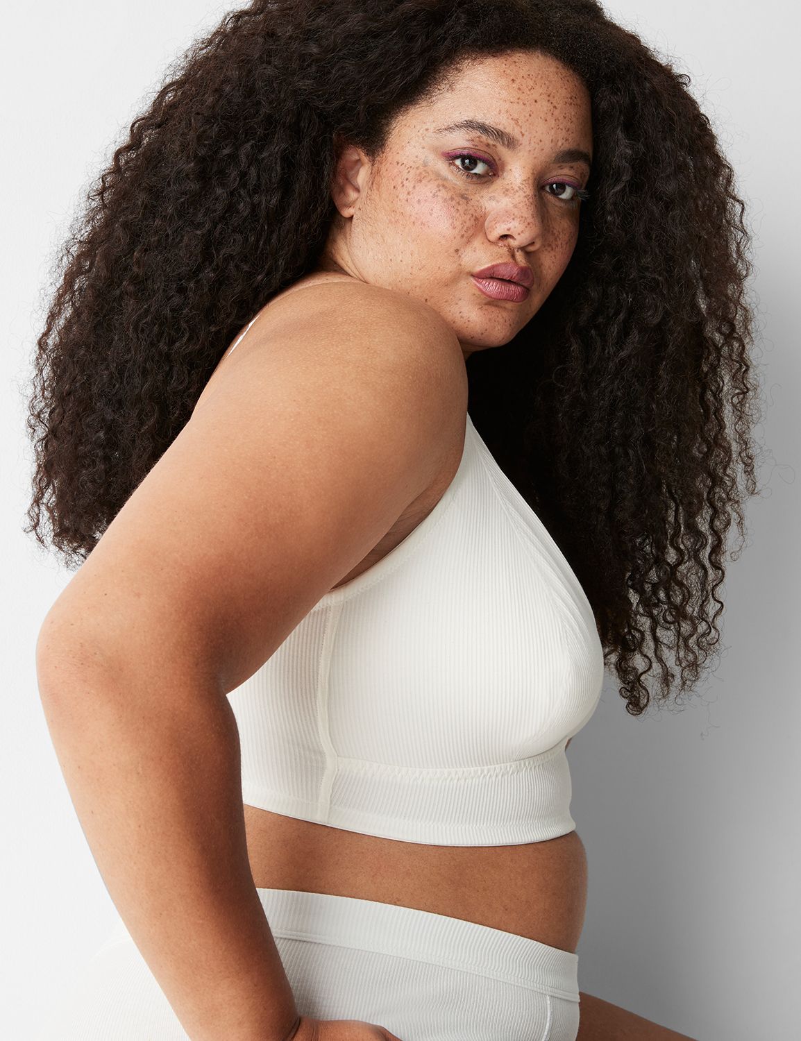 Rib Triangle Longline Bra 1138465 F Product Image 3