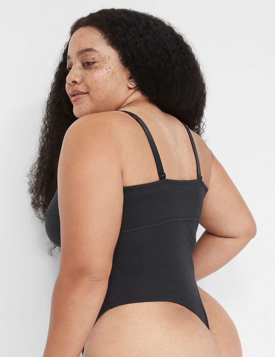 Rib Underbust Keyhole High Leg Thon Product Image 2