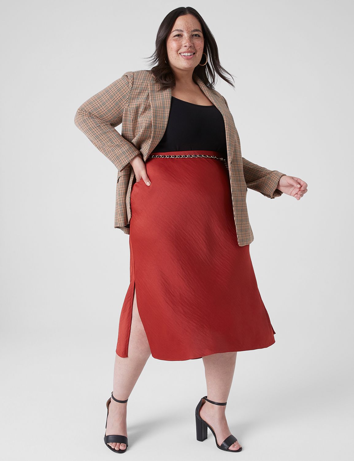 Lane bryant shop leather skirt