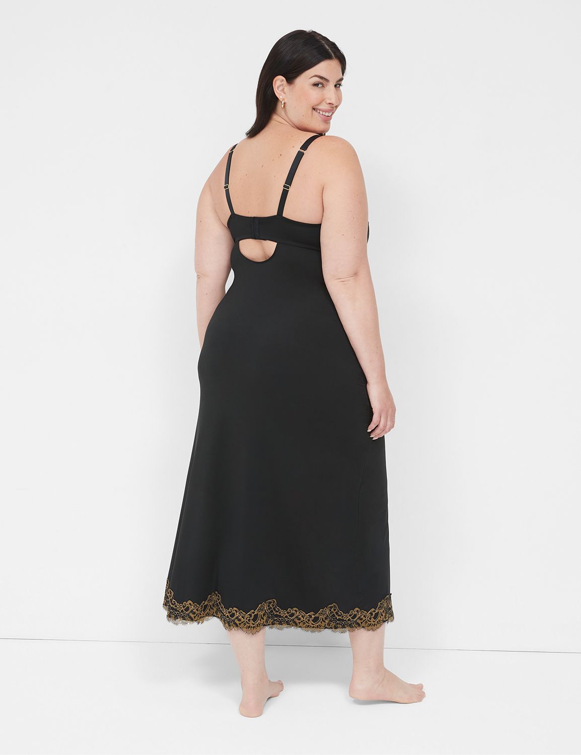 Comfort Choice Women's Plus Size Lace-Trim Slip Full Slip - 14/16, Black at   Women's Clothing store