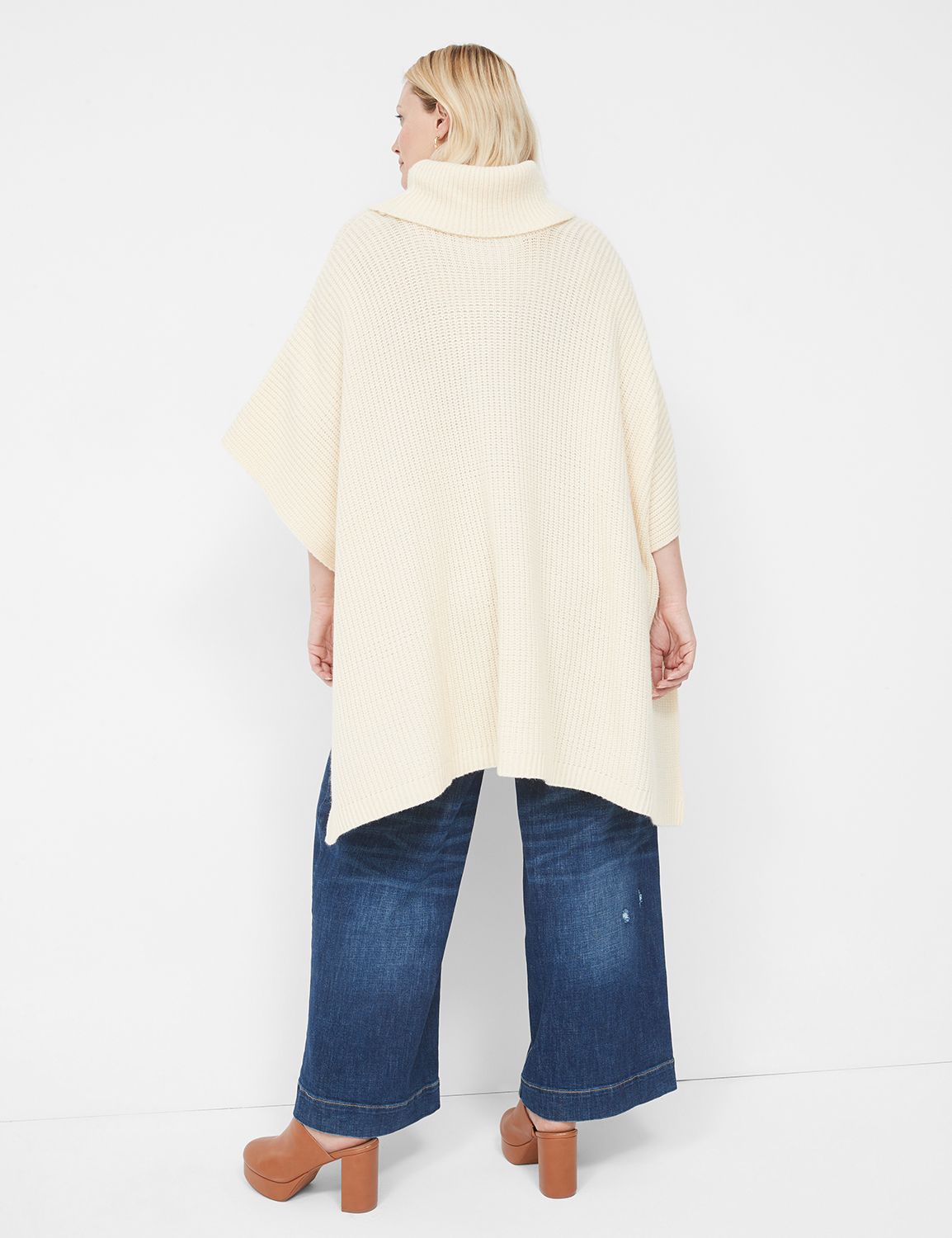 Knit Poncho Product Image 2