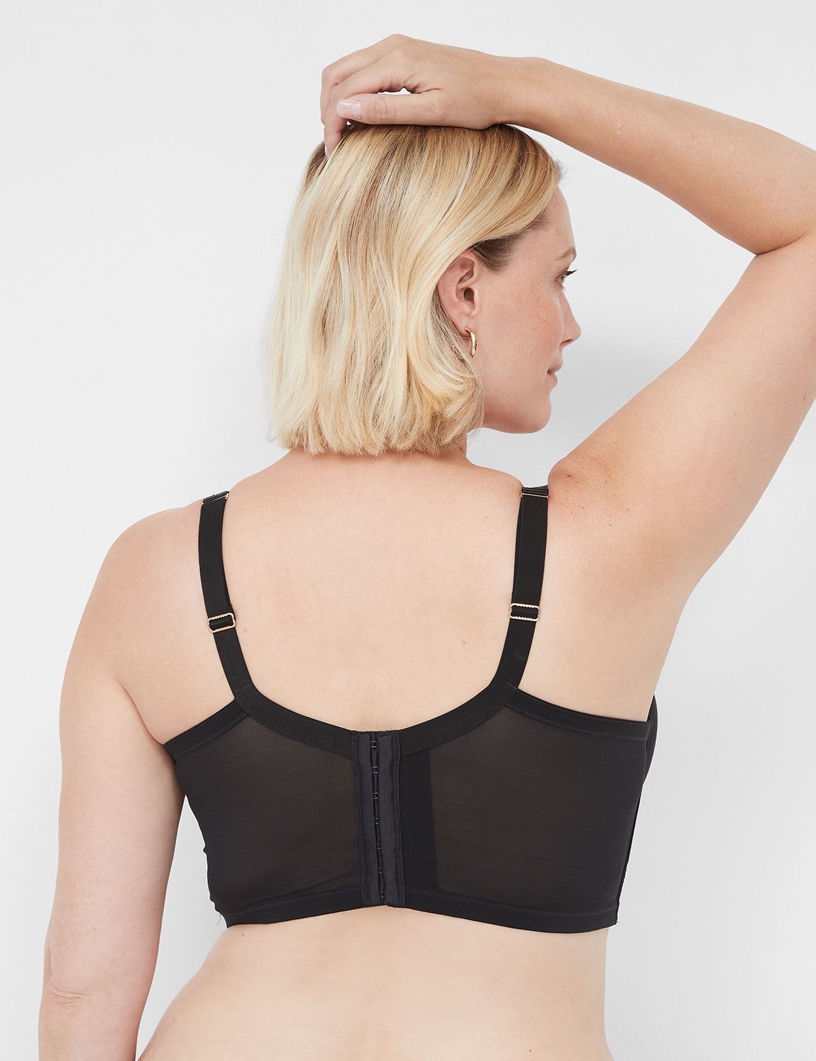 Metallic-Trim Longline Boost Balconette Bra