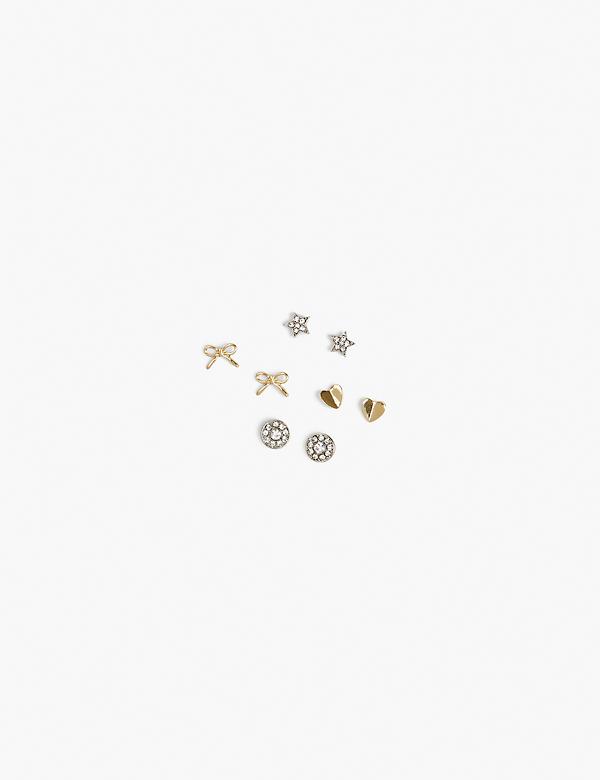 Mixed Icon Stud Earrings 4-Pack