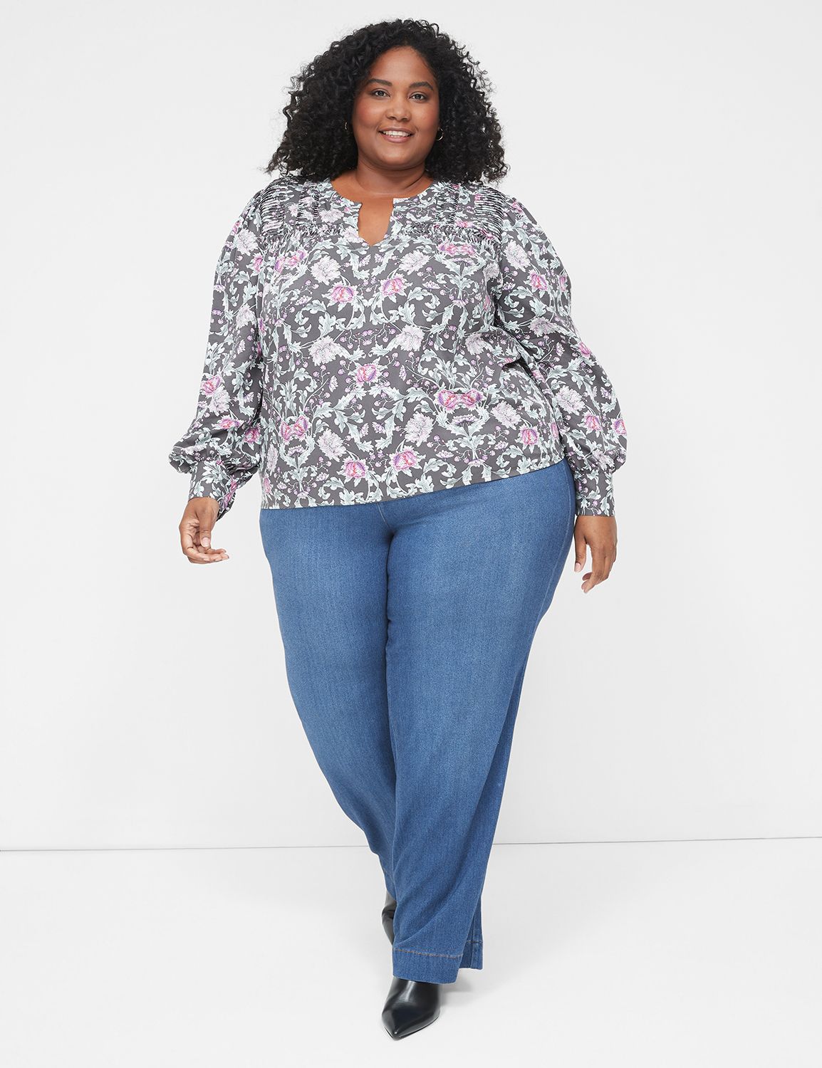 Classic Long Sleeve Yoke Detail 113 | LaneBryant