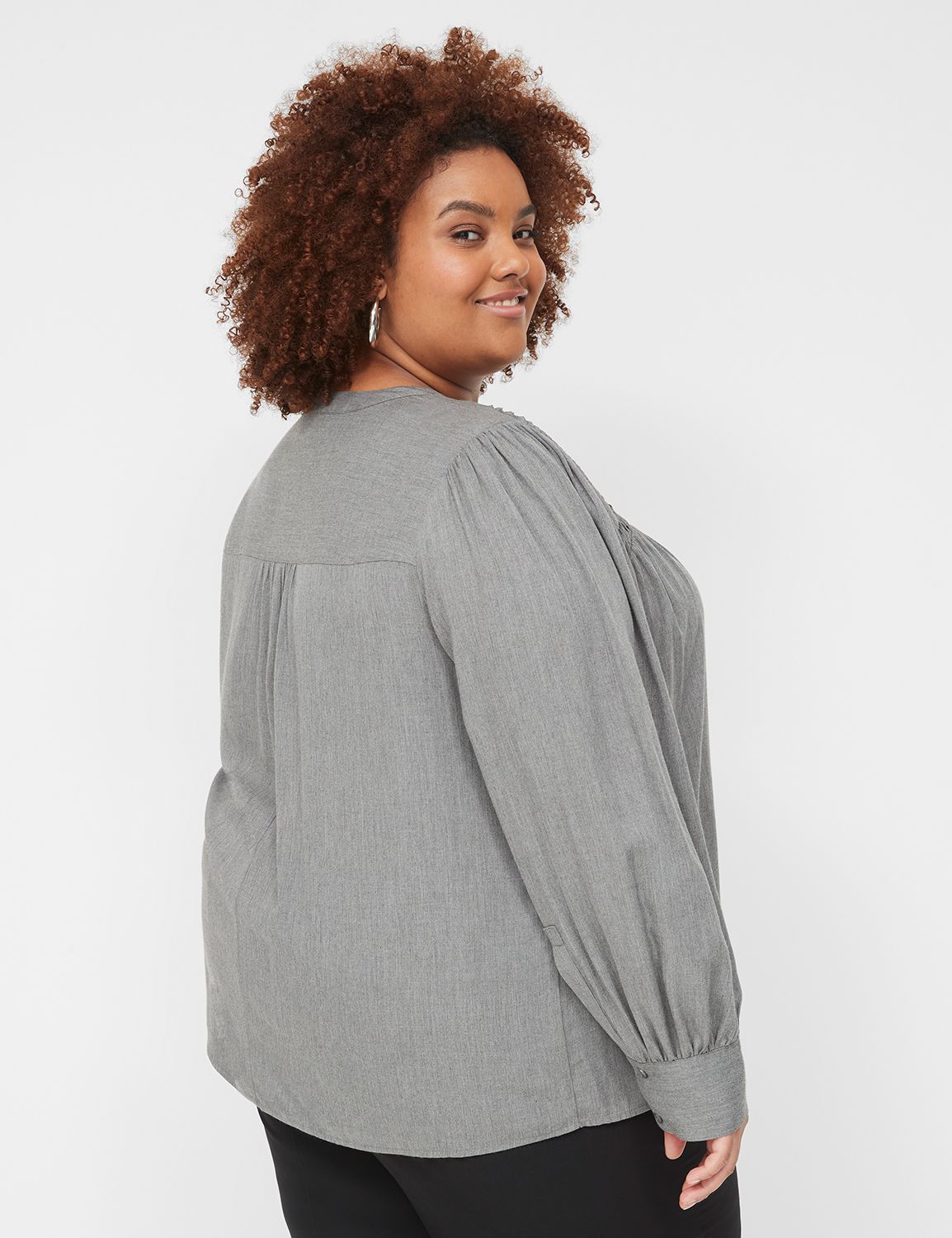 Classic Long Sleeve Yoke Detail 113 LaneBryant