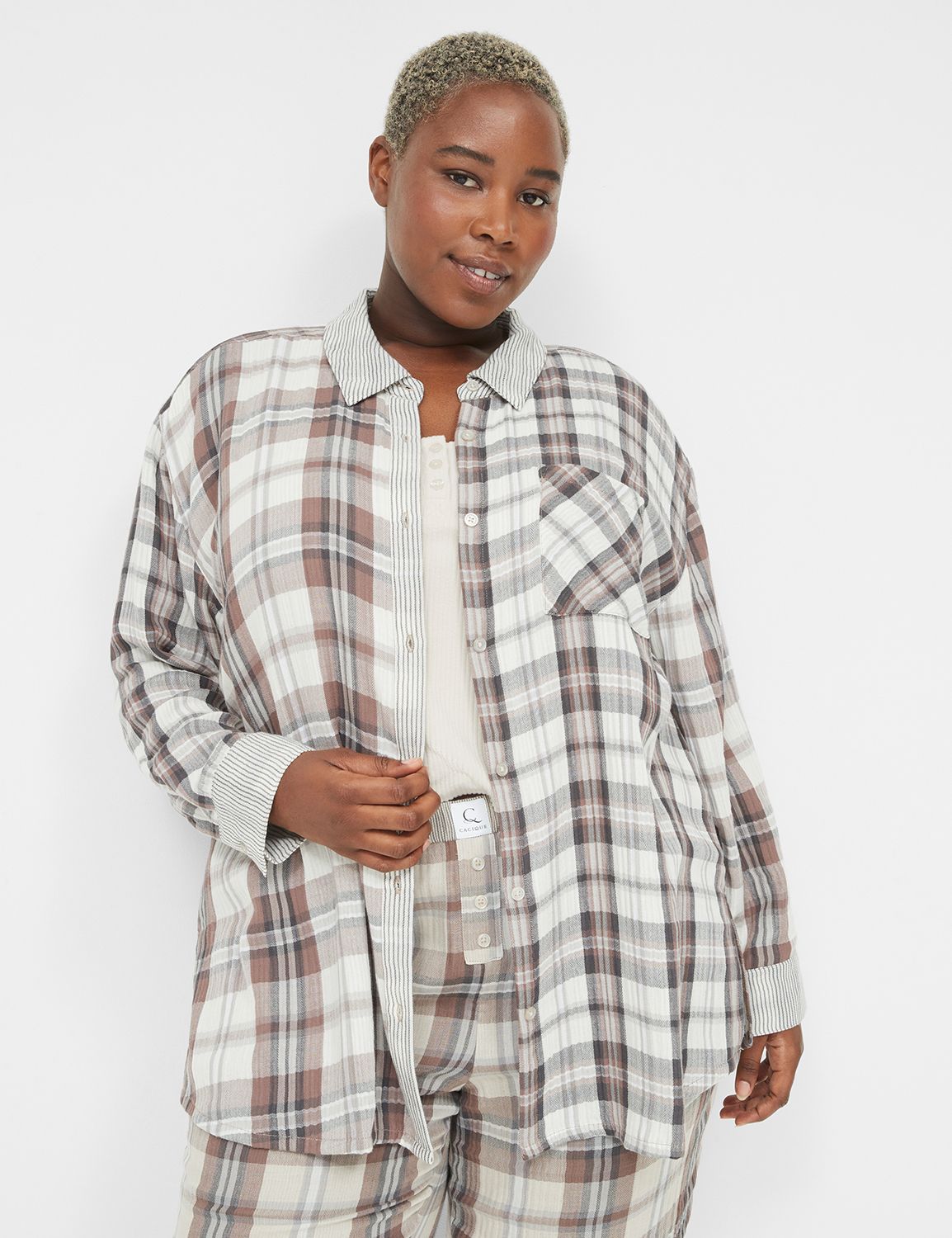 Duofold Shacket 1137851 F | LaneBryant