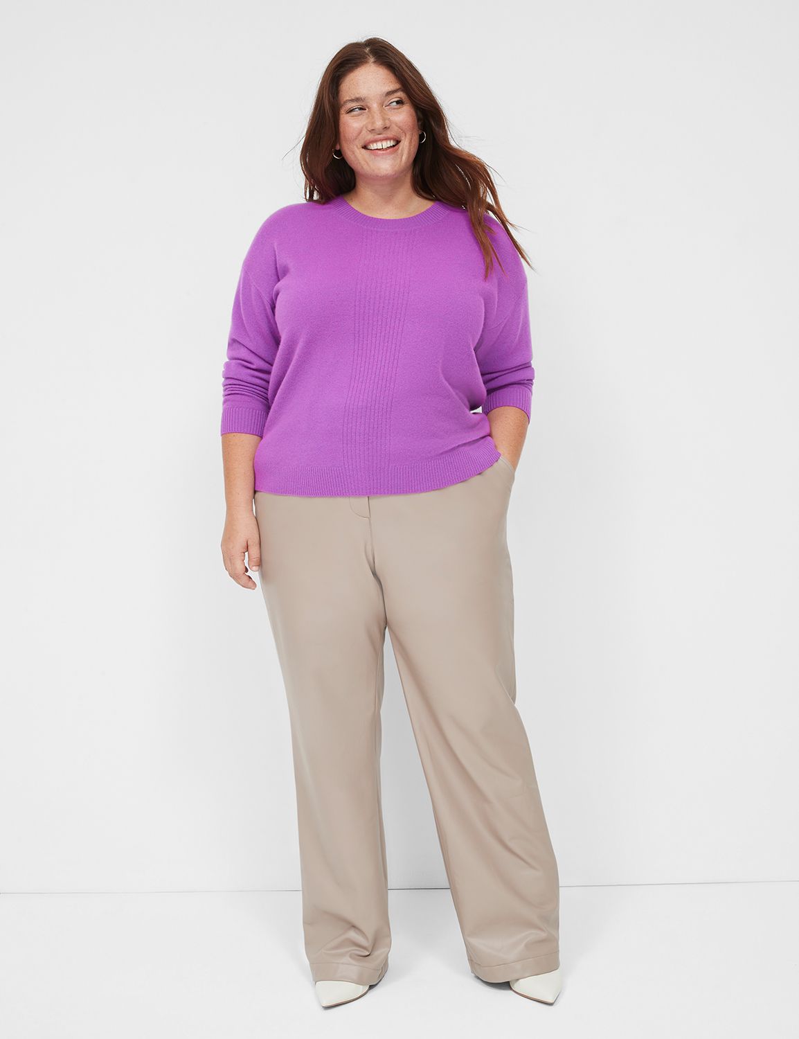 Classic Long Sleeve Cashmere Sweate Product Image 3