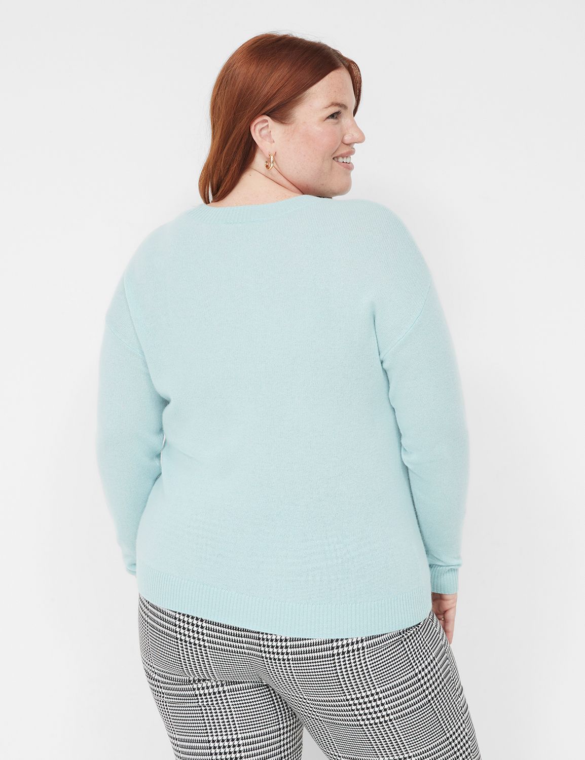 Cashmere Easy Long Sleeve Crewneck Sweater