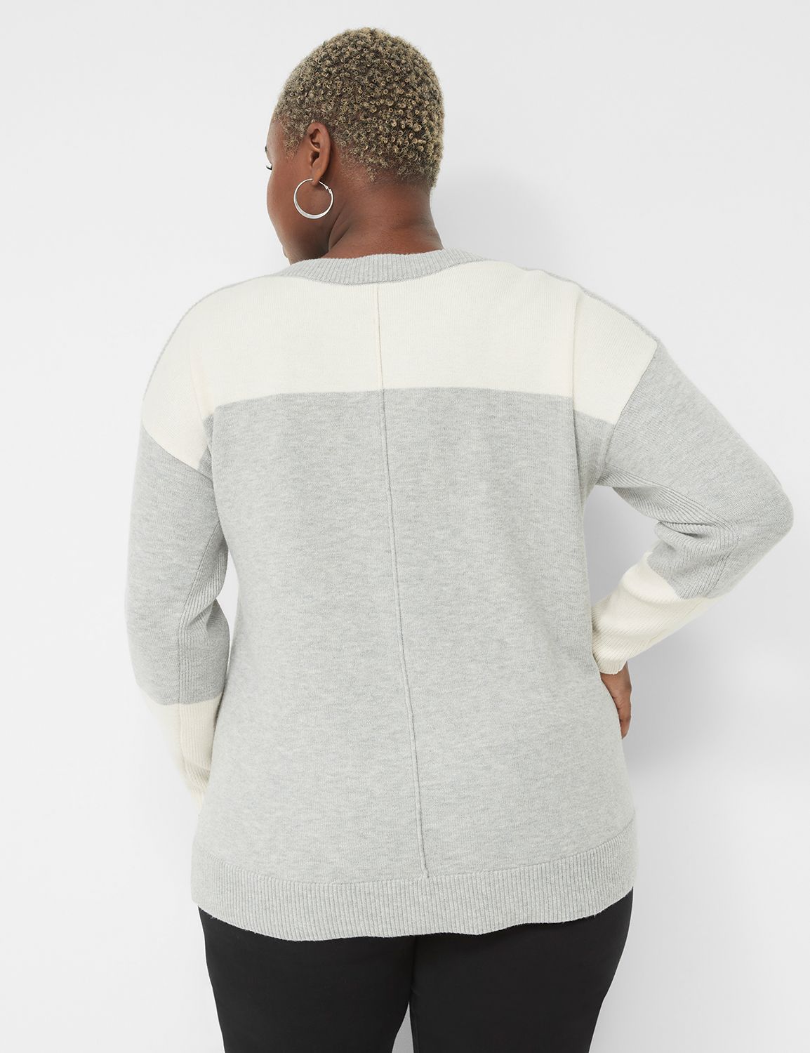 Classic Long Sleeve Boatneck Tunic Product Image 2