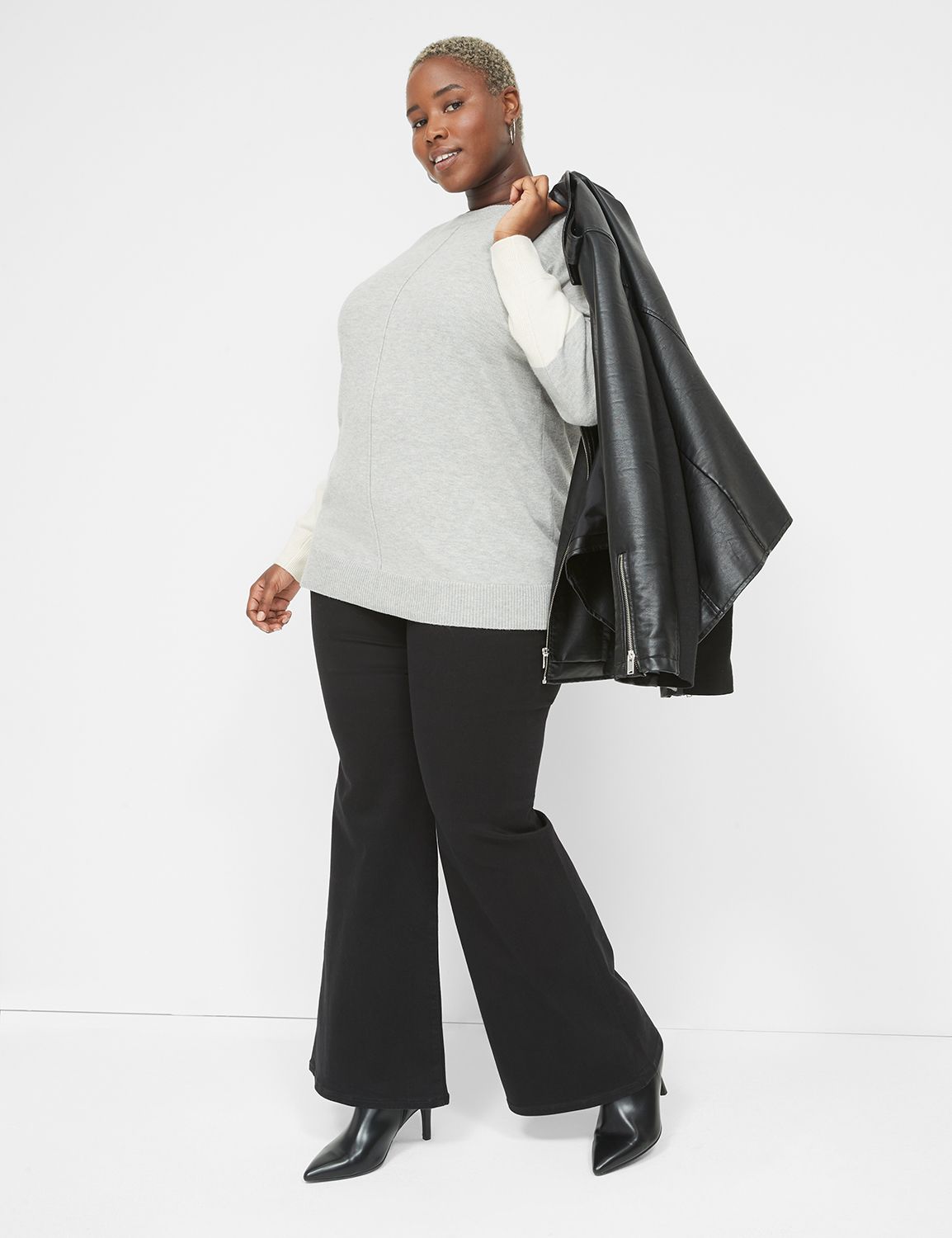Classic Long Sleeve Boatneck Tunic Product Image 3
