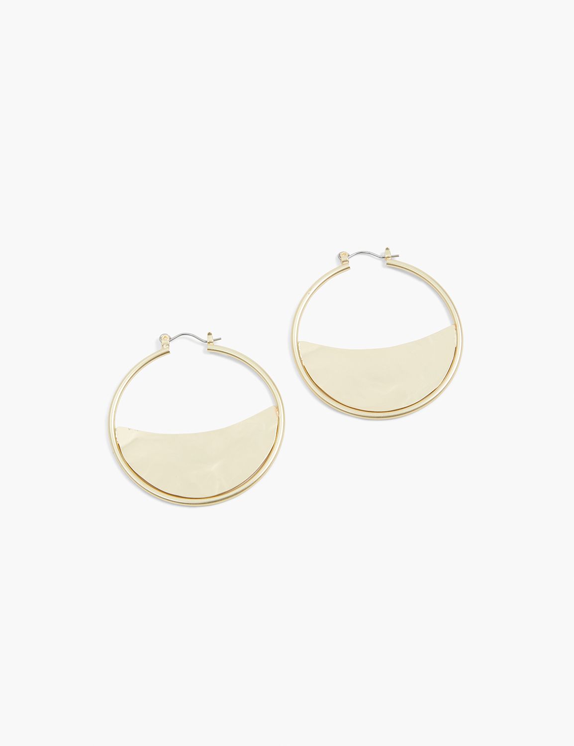 Matte Half Circle Hoop Earrings LaneBryant