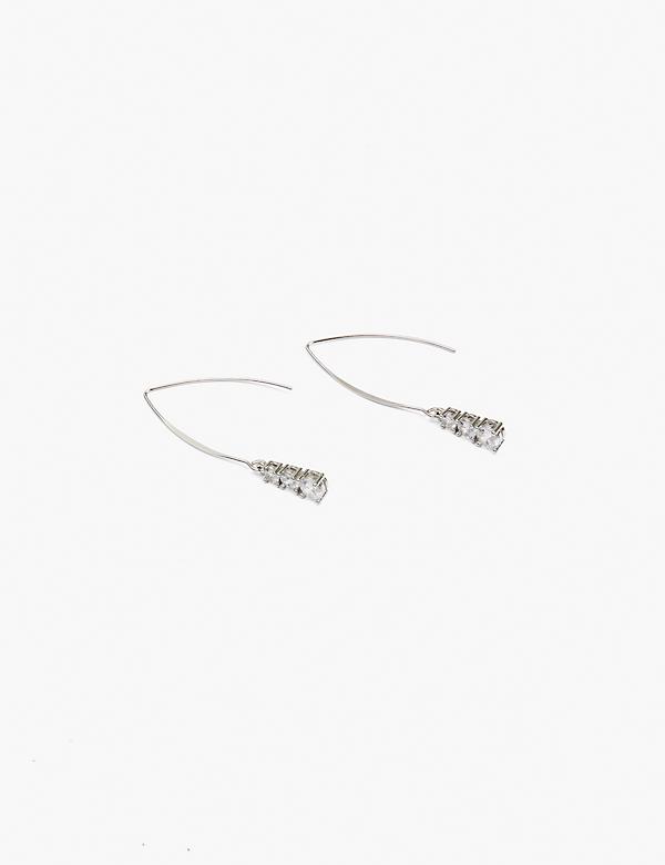 Crystal Wire Drop Earrings