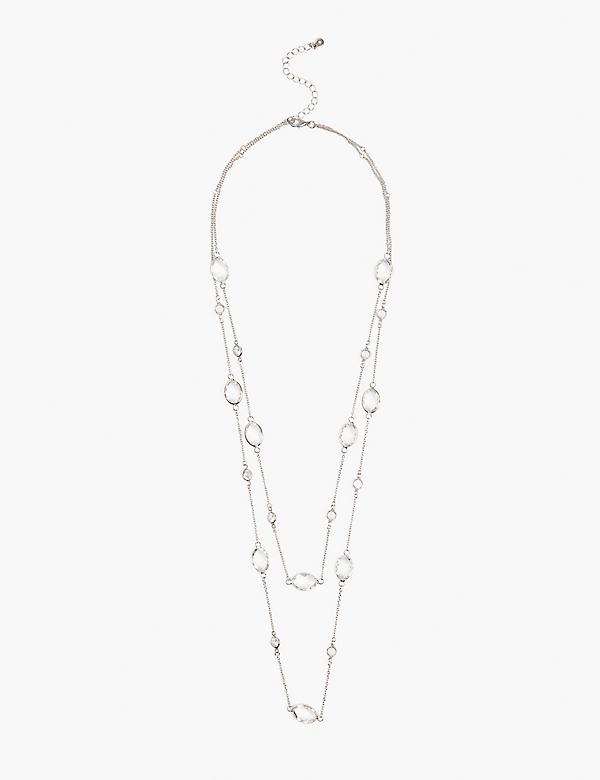 Crystal Station Layered Chain Necklace