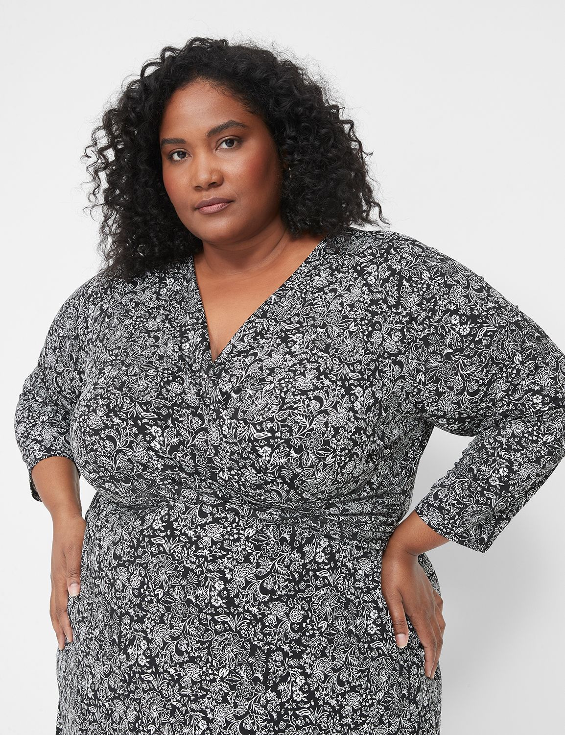 Lane bryant black store and white dress