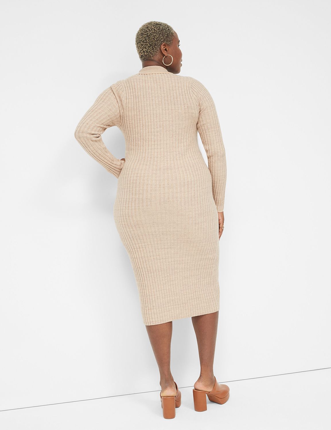 Henley Long-Sleeve Sweater Dress | LaneBryant