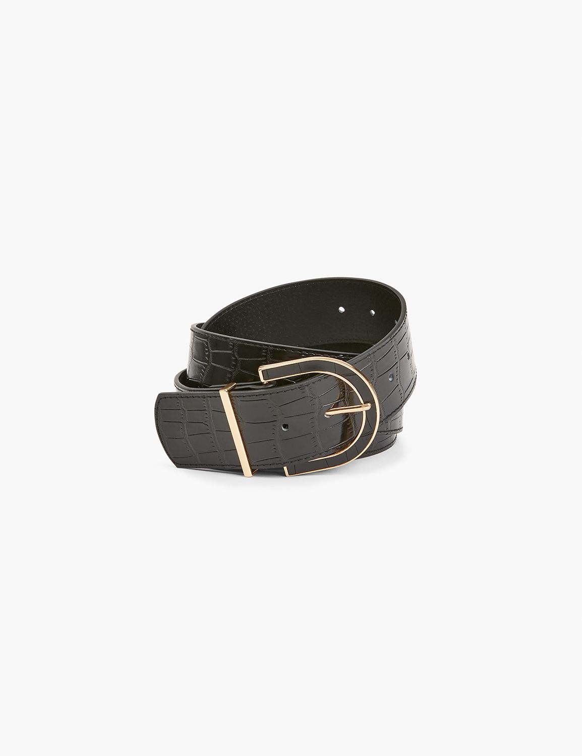 CROCO BELT WITH COVERED BUCKLE | LaneBryant