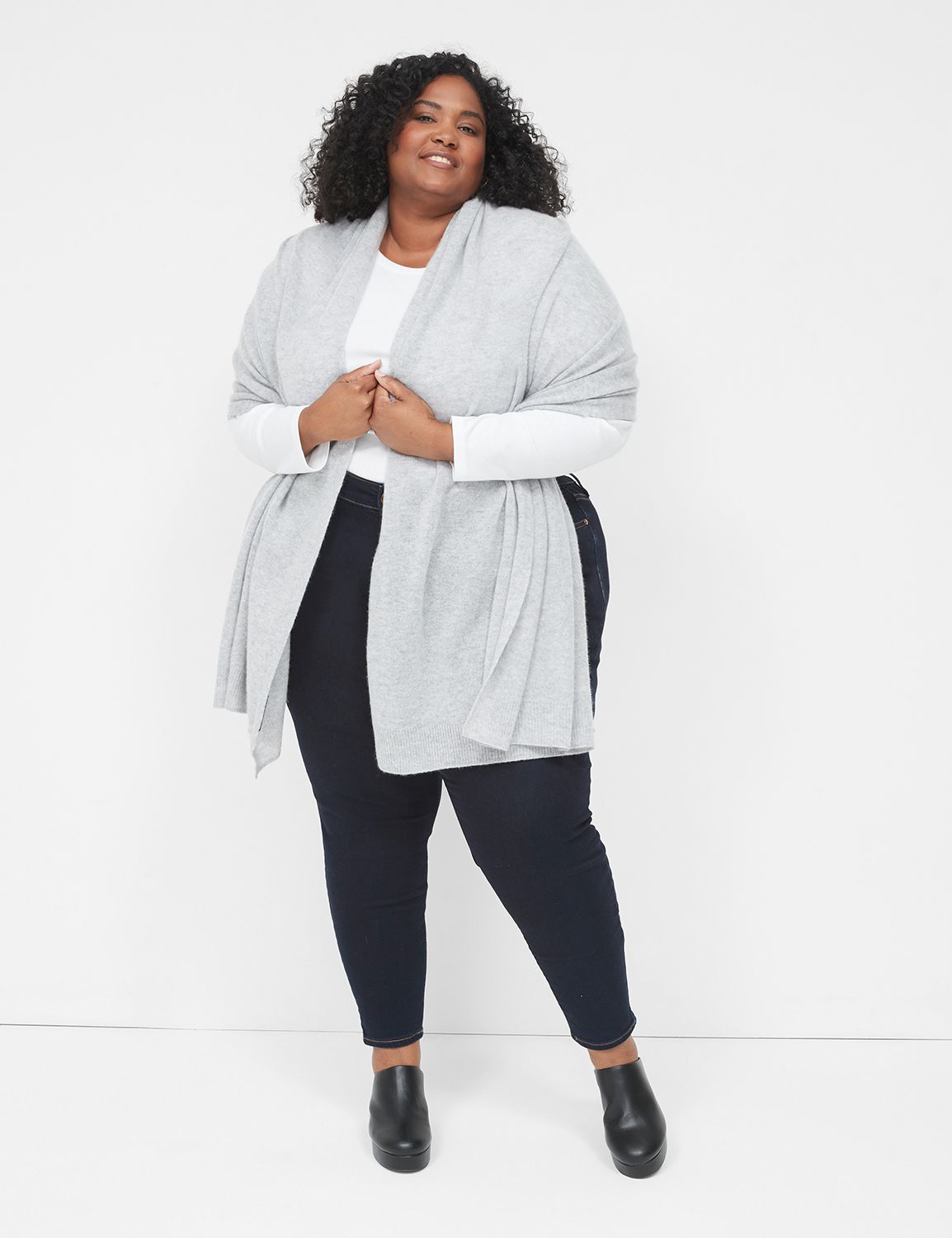 Plus size cashmere fashion wrap