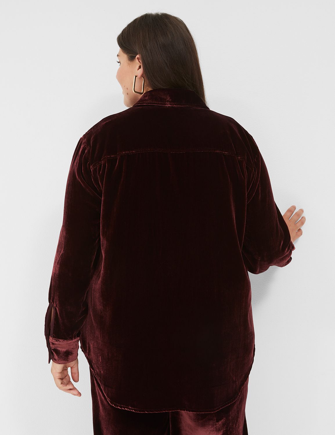 Long Sleeve Collared Combo Button D Product Image 2