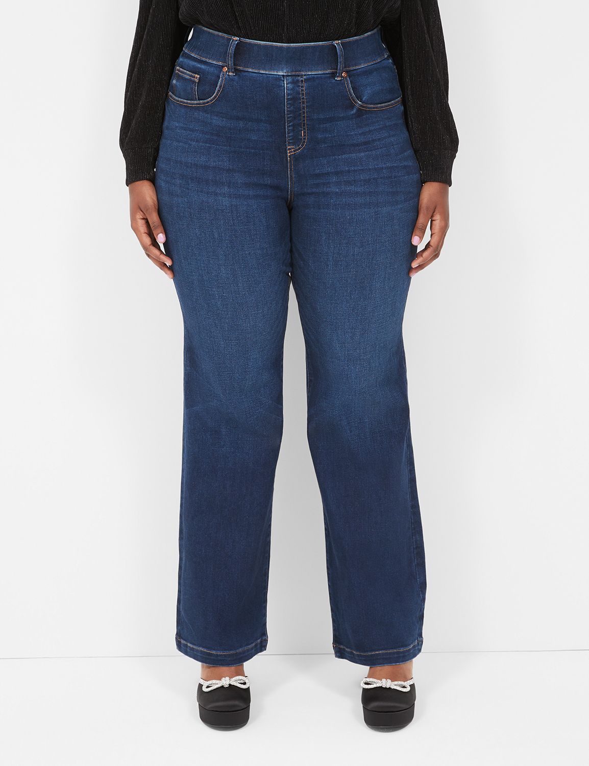 Tall Curvy Stovepipe Jeans in Manchester Wash