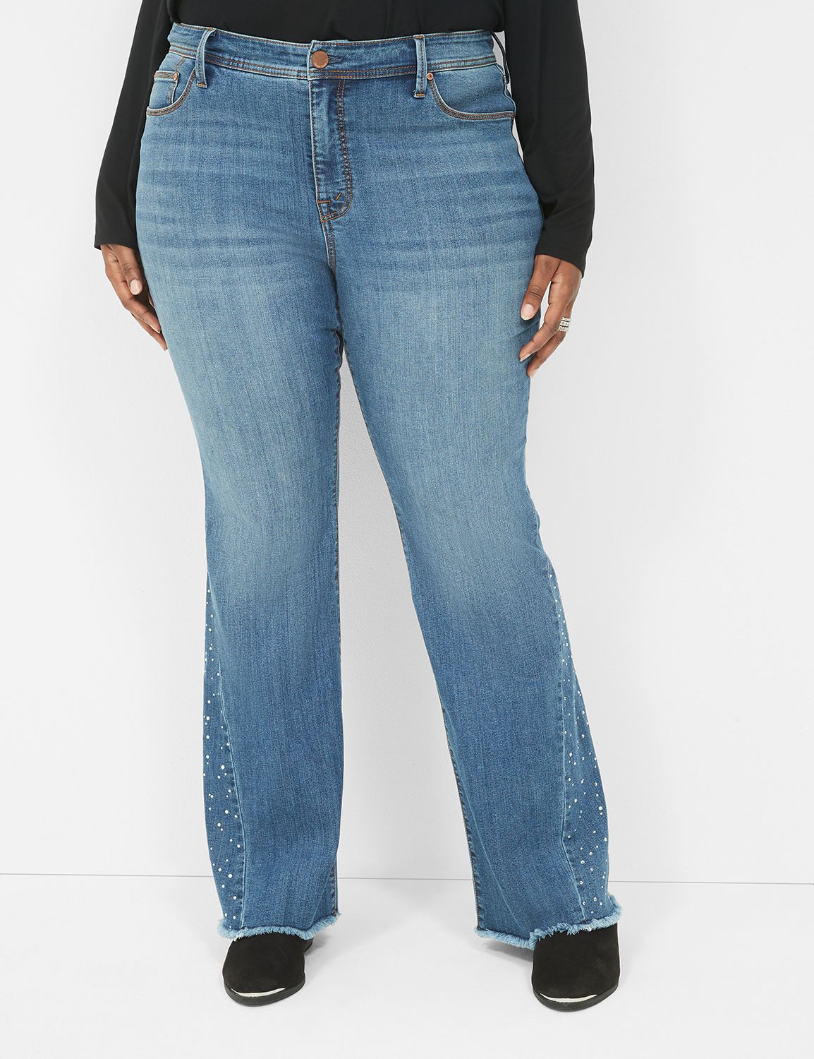 High Rise Boyfriend Slim Straight Cuffed Jean at Seven7 Jeans