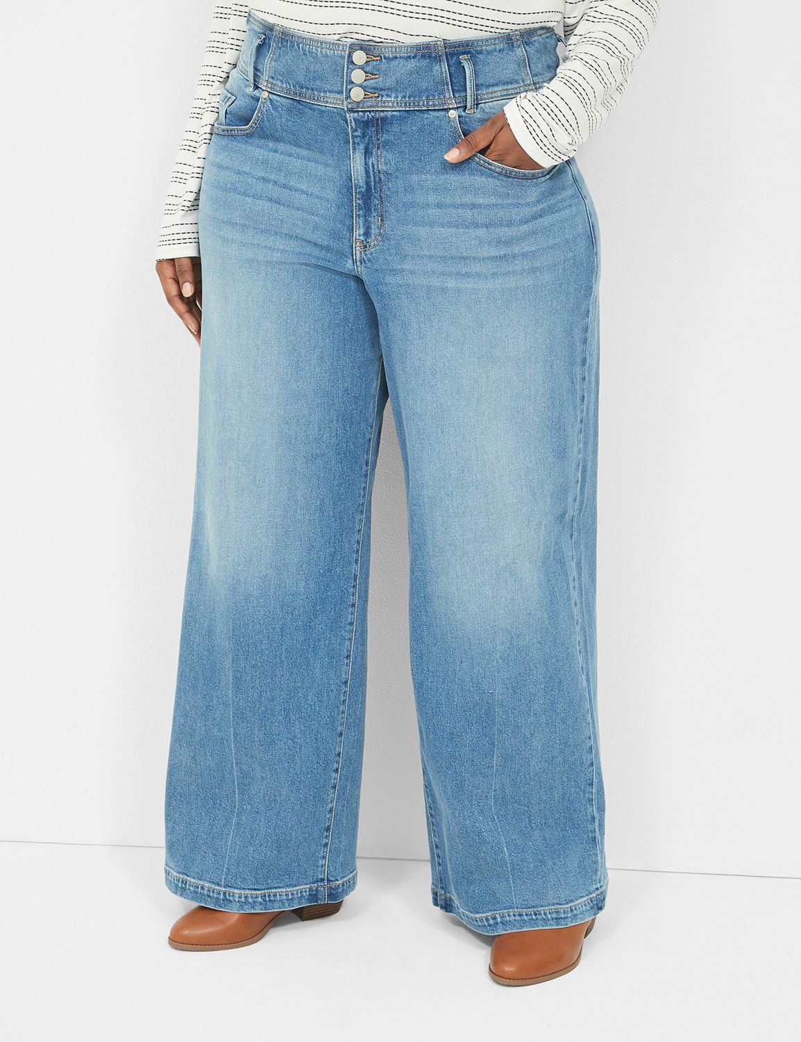 Lane bryant store wide leg jeans